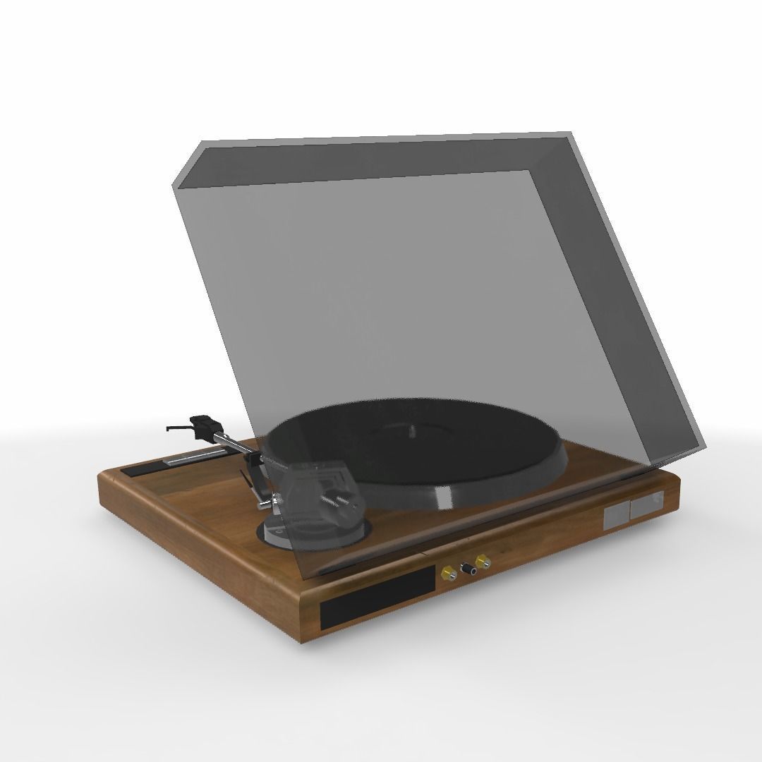 Record Player - Record Deck Low-poly 3D model_20