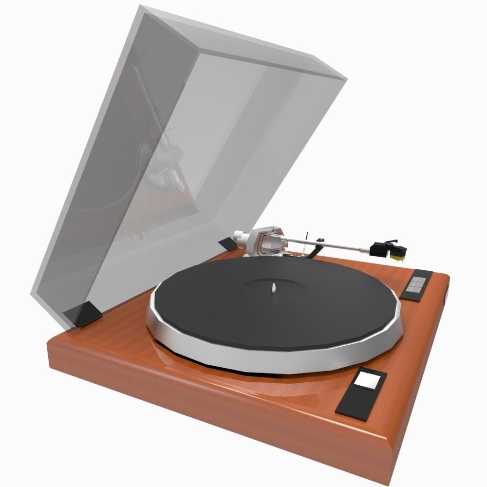 Record Player - Record Deck Low-poly 3D model_2