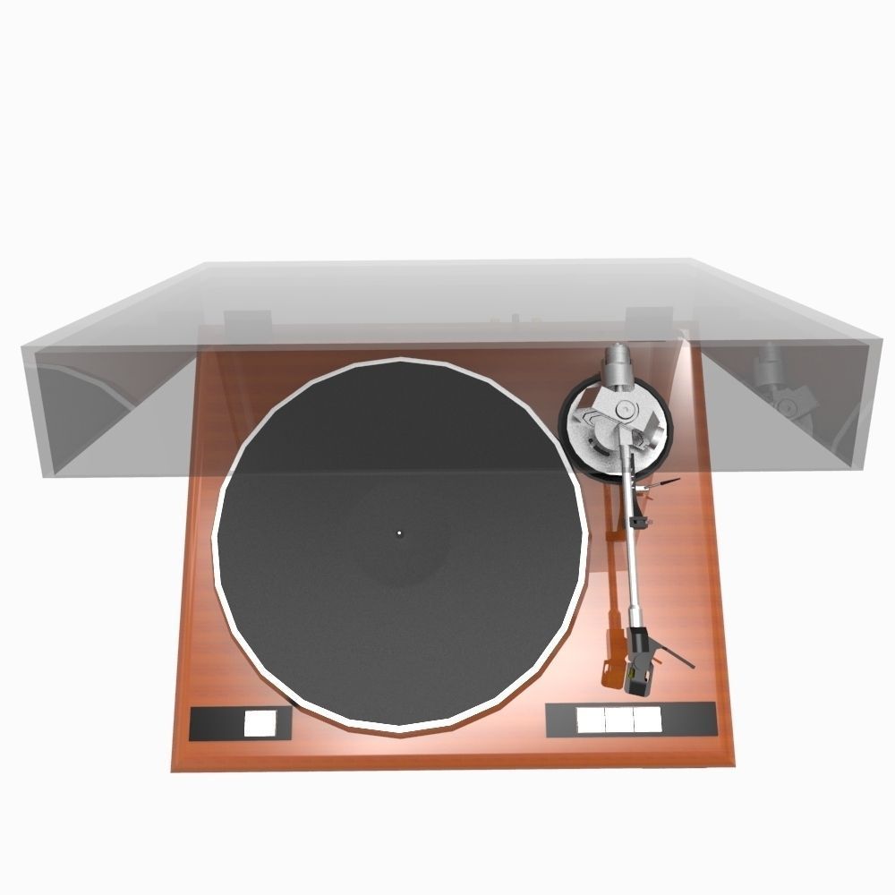 Record Player - Record Deck Low-poly 3D model_5