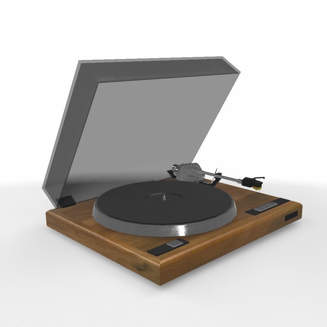 Record Player - Record Deck Low-poly 3D model_6