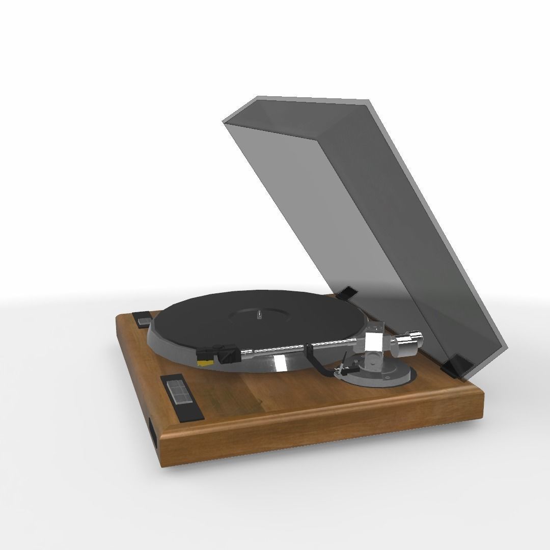 Record Player - Record Deck Low-poly 3D model_26