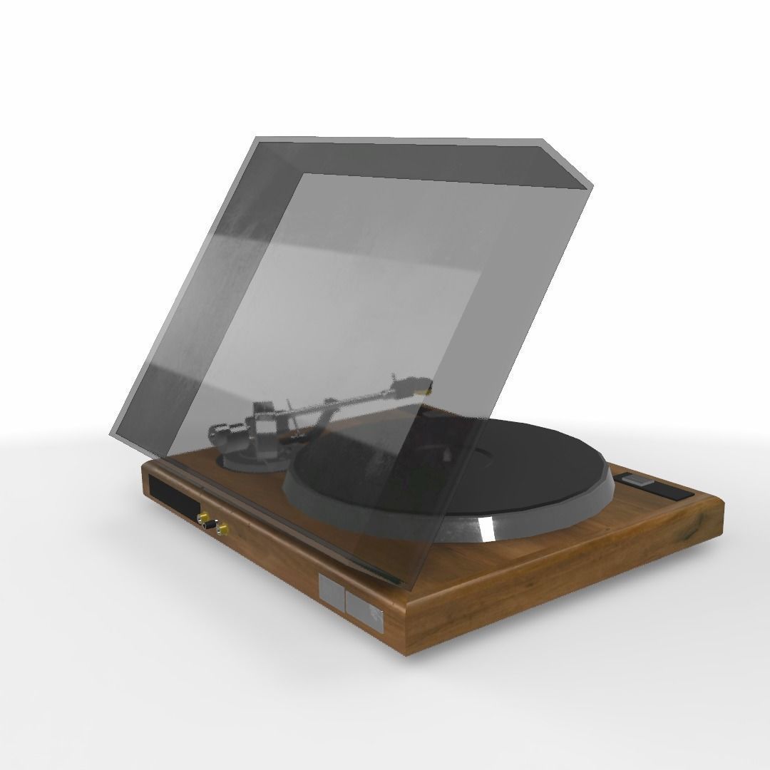 Record Player - Record Deck Low-poly 3D model_13