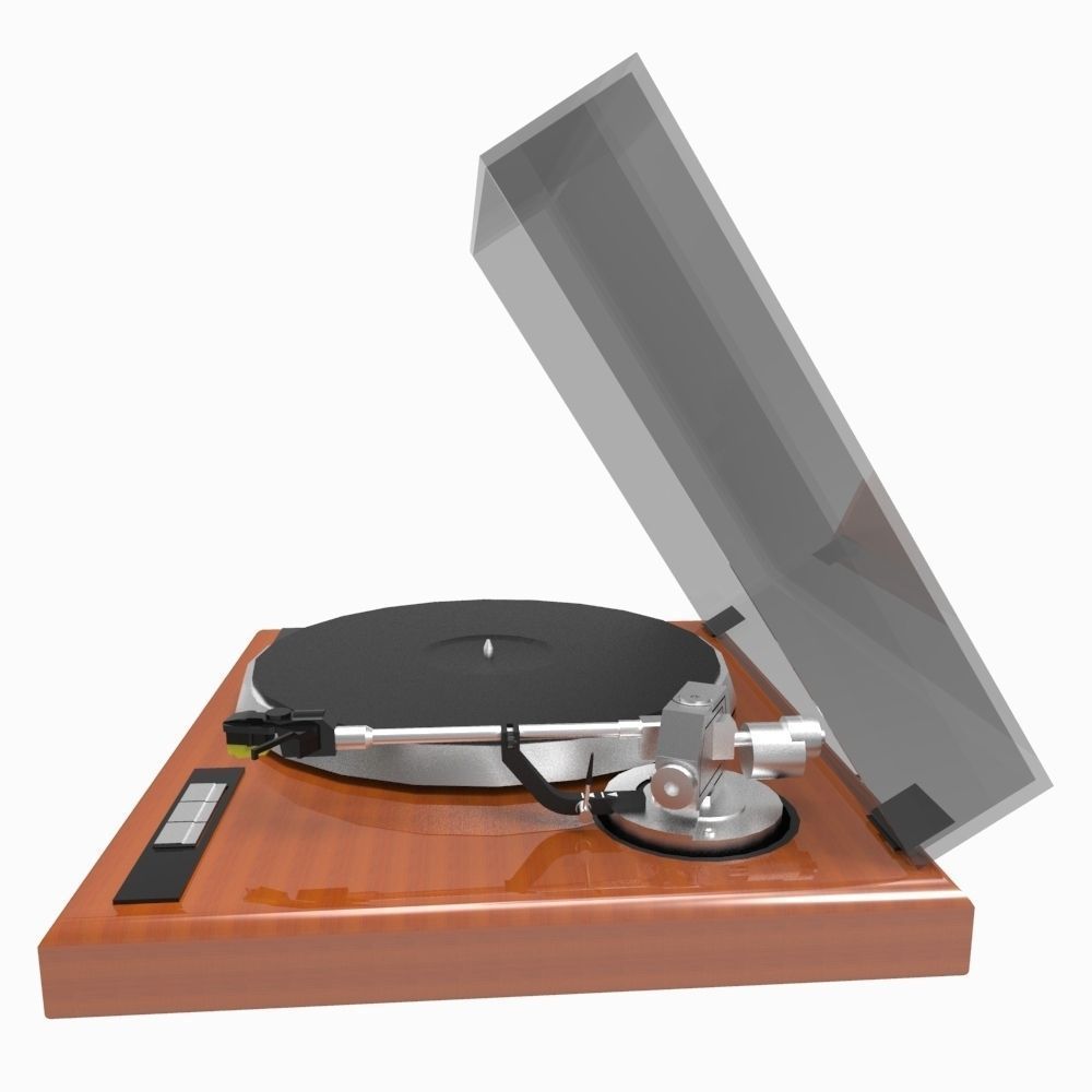 Record Player - Record Deck Low-poly 3D model_1