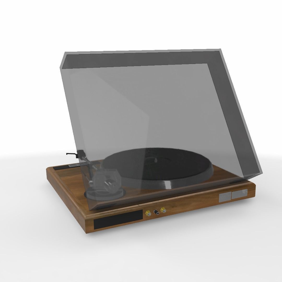 Record Player - Record Deck Low-poly 3D model_19