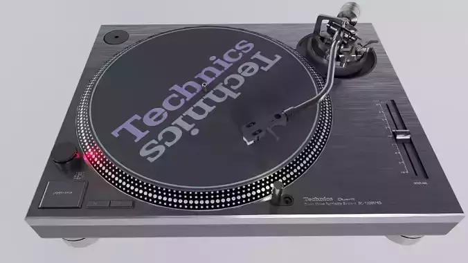 Record deck Low-poly 3D model