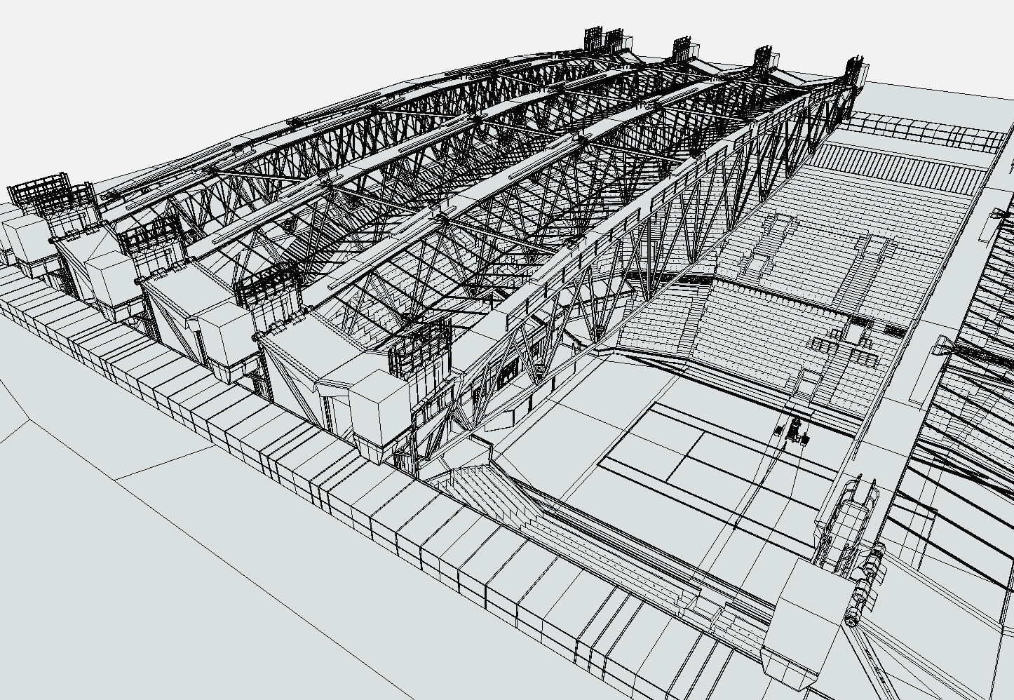 Wimbledon Centre court Low-poly 3D model_29