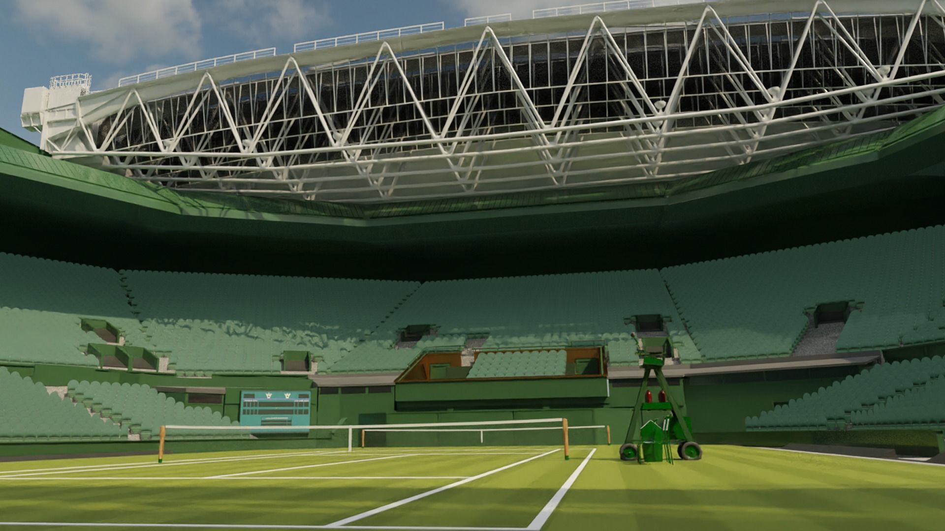 Wimbledon Centre court Low-poly 3D model_7