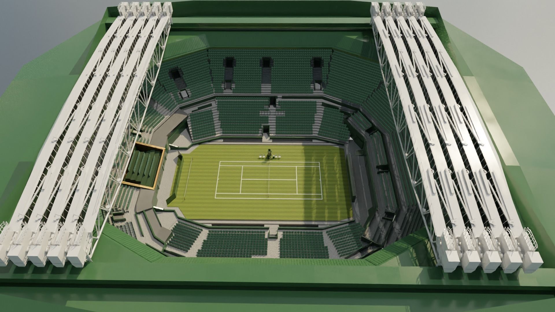 Wimbledon Centre court Low-poly 3D model_8