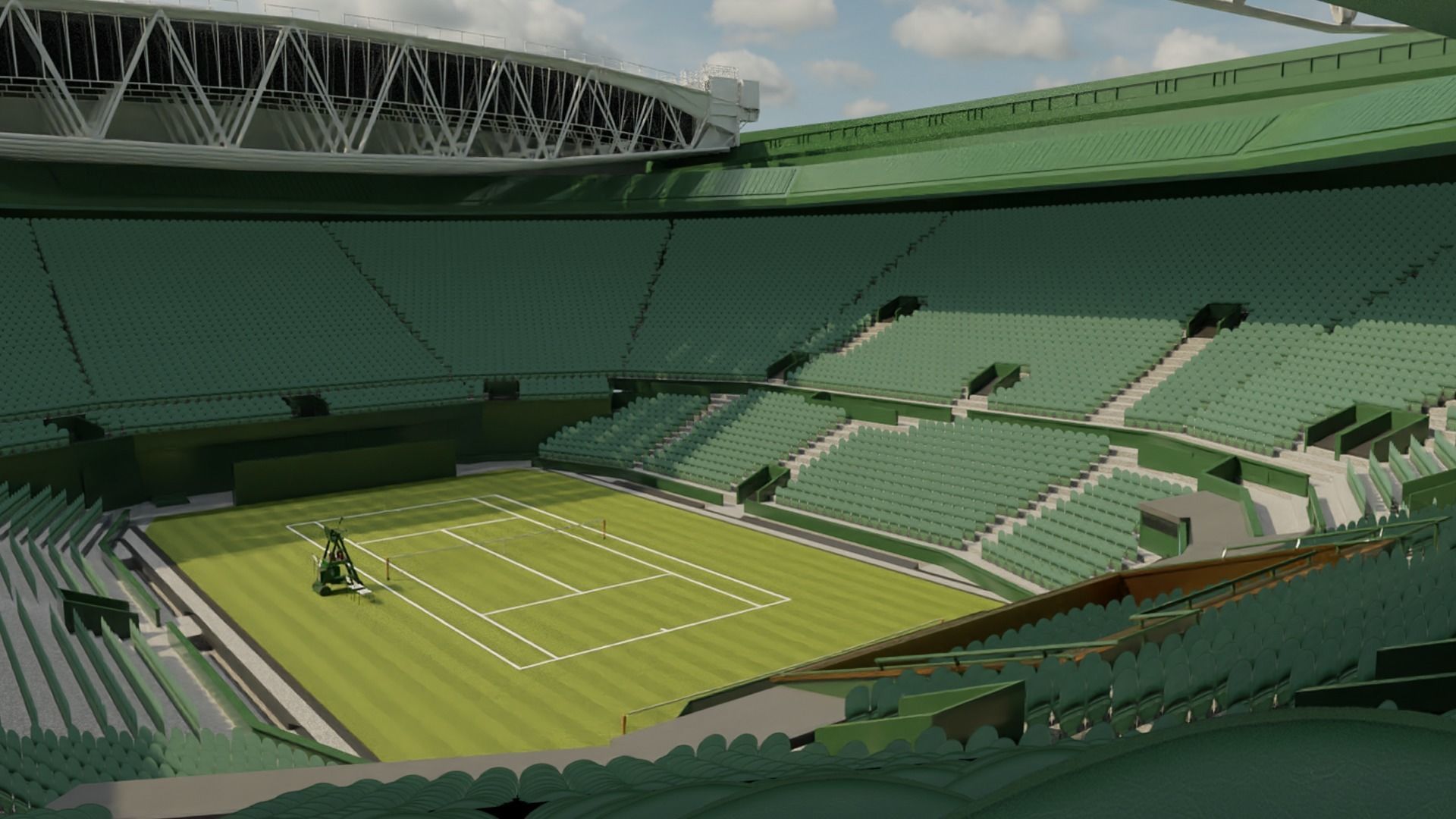 Wimbledon Centre court Low-poly 3D model_5