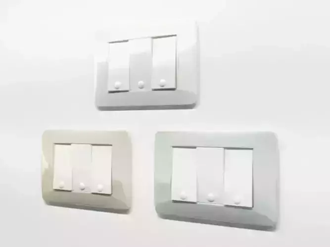 Switches three light on wall