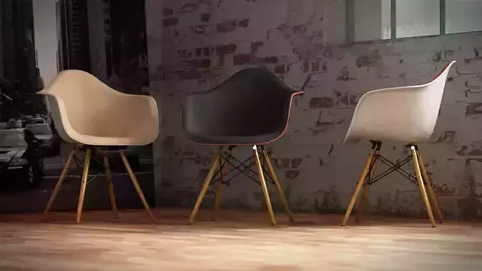 Vitra Eames plastic armchair  3D model
