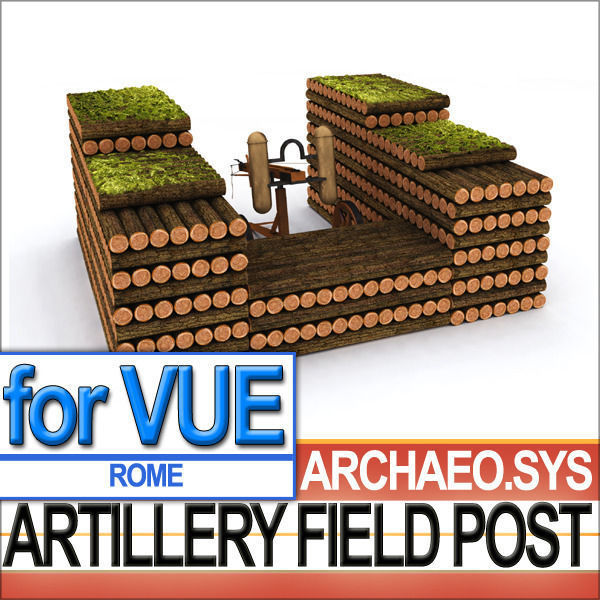 Roman Artillery Field Post 3D model_2