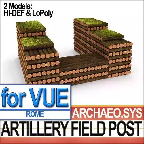 Roman Artillery Field Post 3D model
