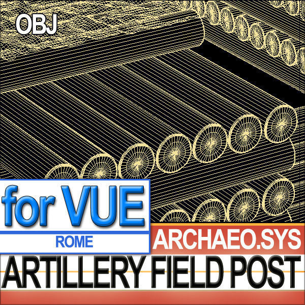 Roman Artillery Field Post 3D model_4