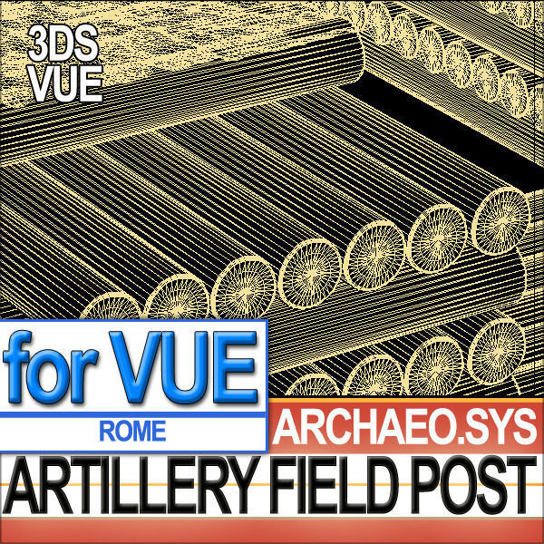 Roman Artillery Field Post 3D model_5