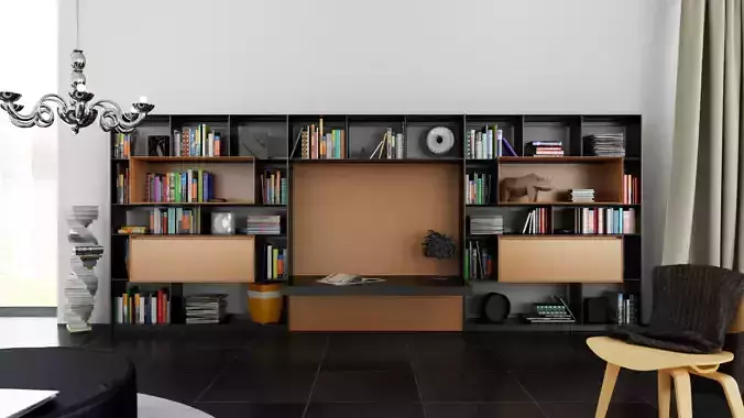 B and B bookcase 25 with books 