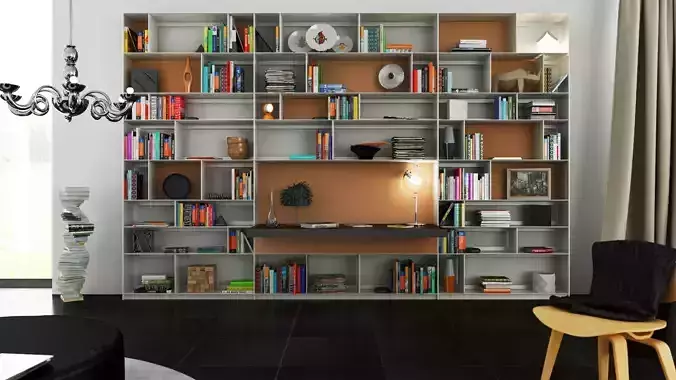 B and B bookcase 33 with books 