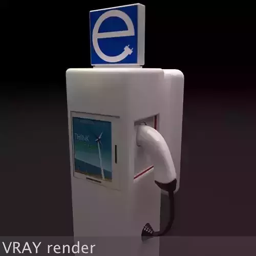 Electric Vehicle  Car Charging Station Units 3D model