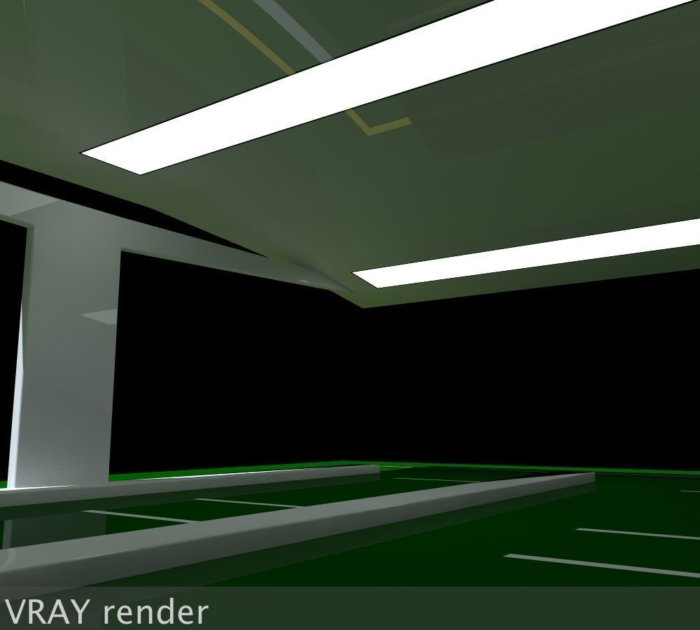 Electric Vehicle Car Charging Station without Charging Units 2 3D model_3