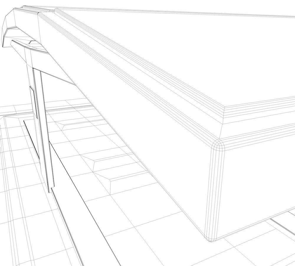 Electric Vehicle Car Charging Station Complex 3D model_45