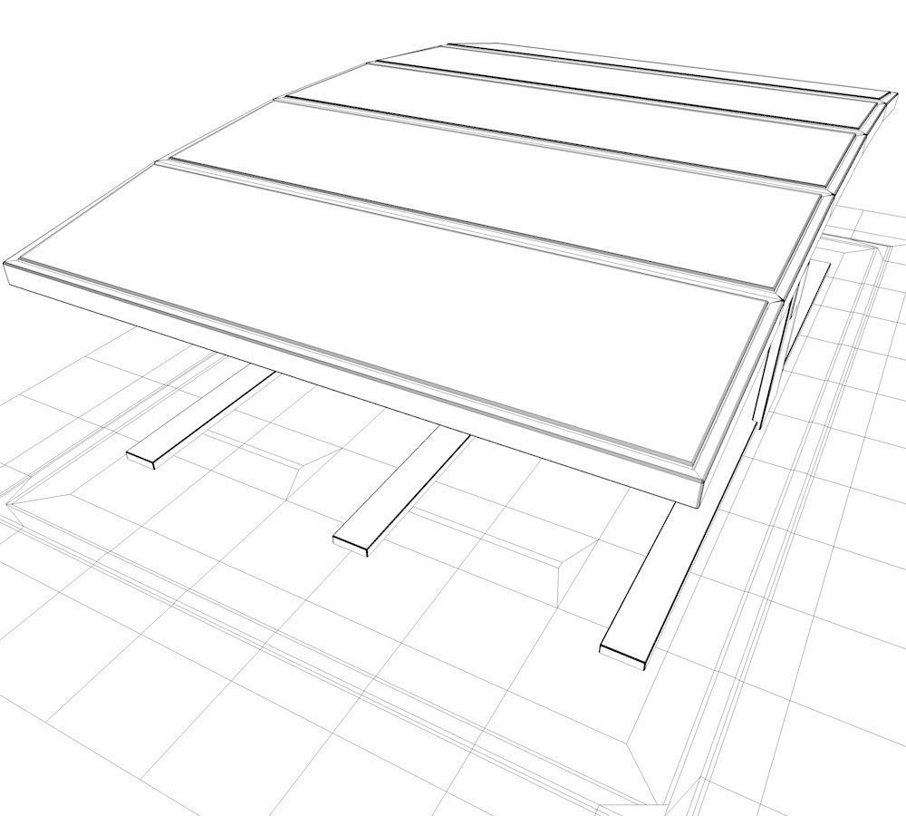 Electric Vehicle Car Charging Station Complex 3D model_48