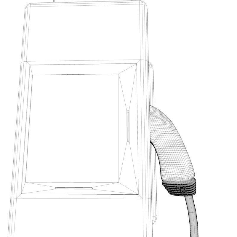 Electric Vehicle Car Charging Station Complex 3D model_20