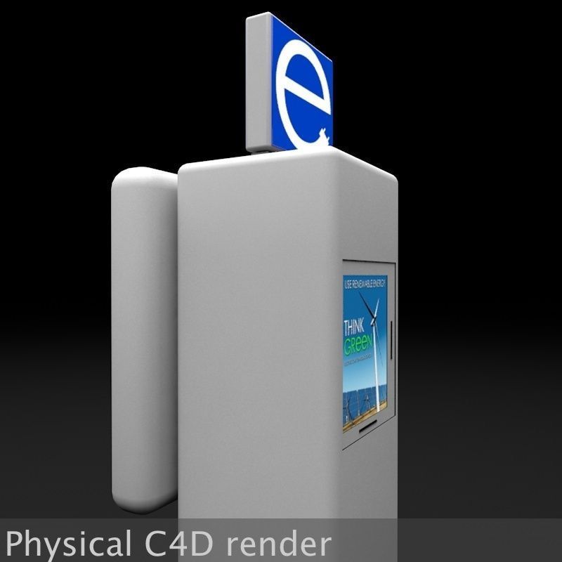 Electric Vehicle Car Charging Station Complex 3D model_19