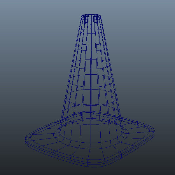 Traffic cone 3D model_4