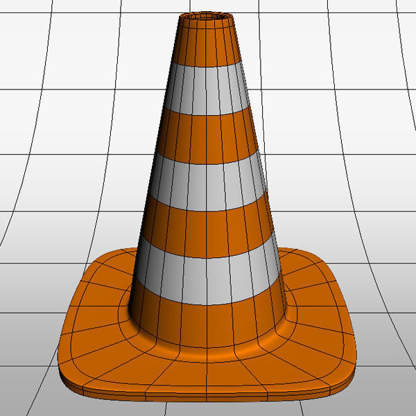 Traffic cone 3D model_2