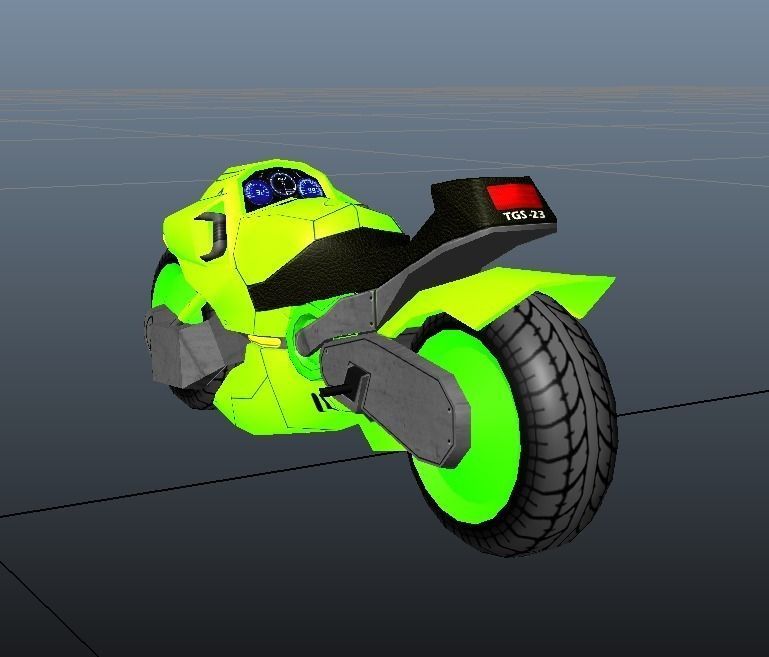 SUPER BIKE Low-poly 3D model_1