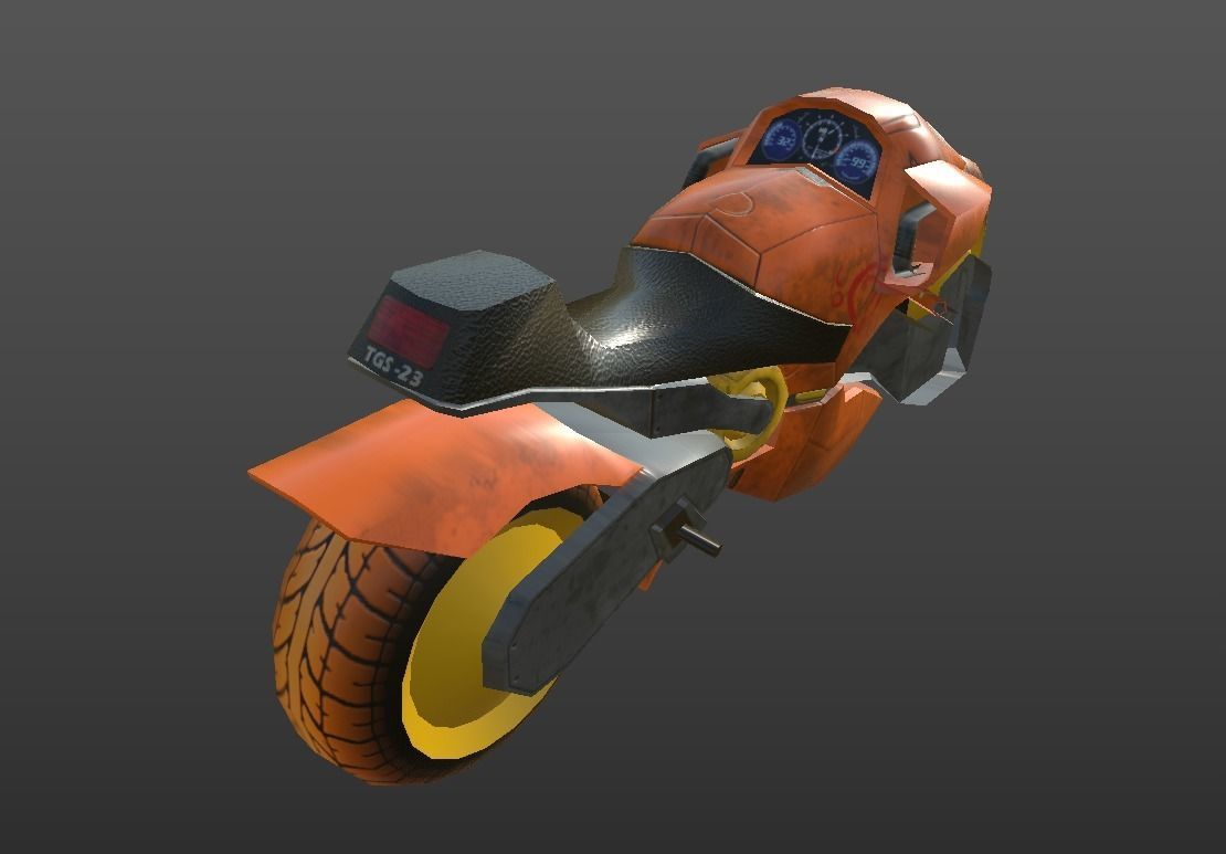 SUPER BIKE Low-poly 3D model_4