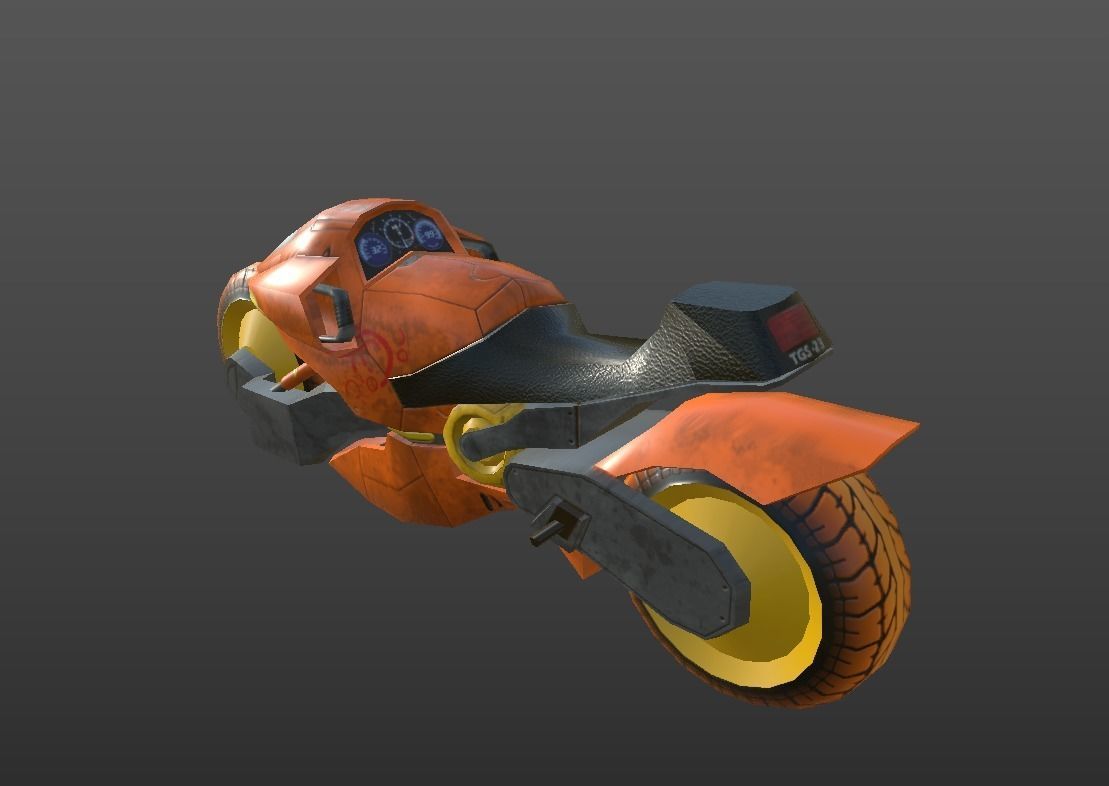 SUPER BIKE Low-poly 3D model_6