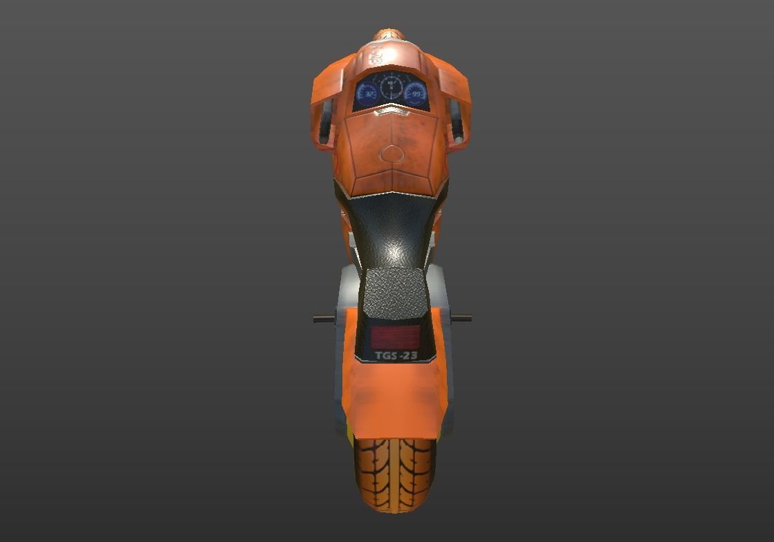 SUPER BIKE Low-poly 3D model_5