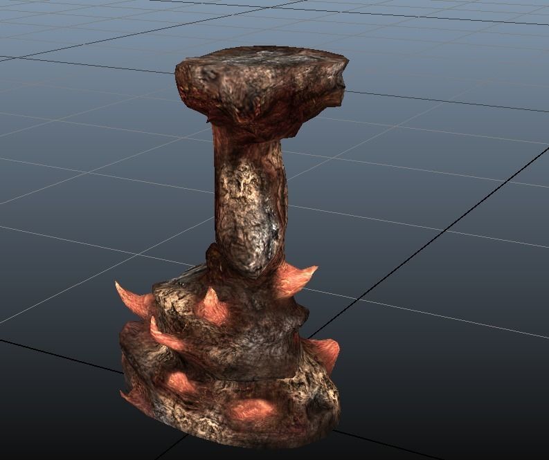 Alien Rocks Low-poly 3D model_5