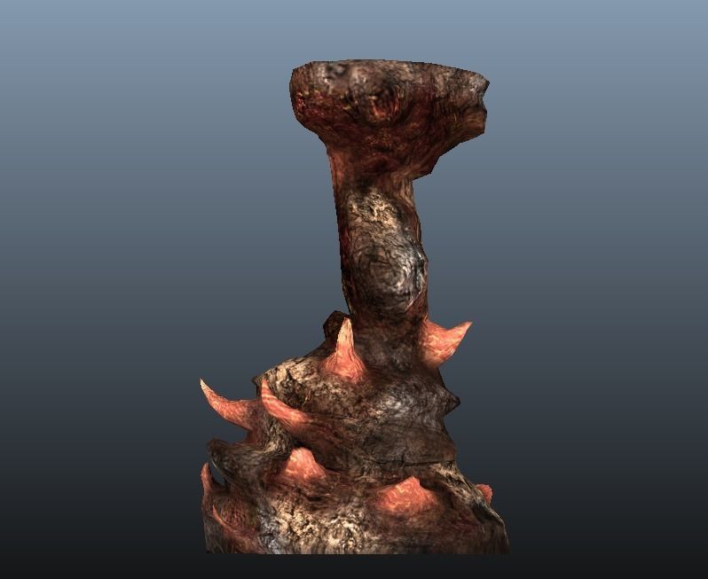 Alien Rocks Low-poly 3D model_4