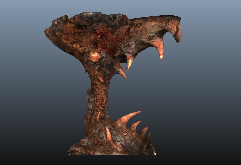 Alien Rocks Low-poly 3D model_7