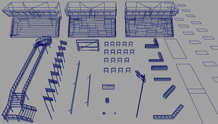 This Race Track Construction Kit - Add-on Pack A Low-poly 3D model_3