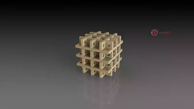 BelsCube wooden block 3D print model