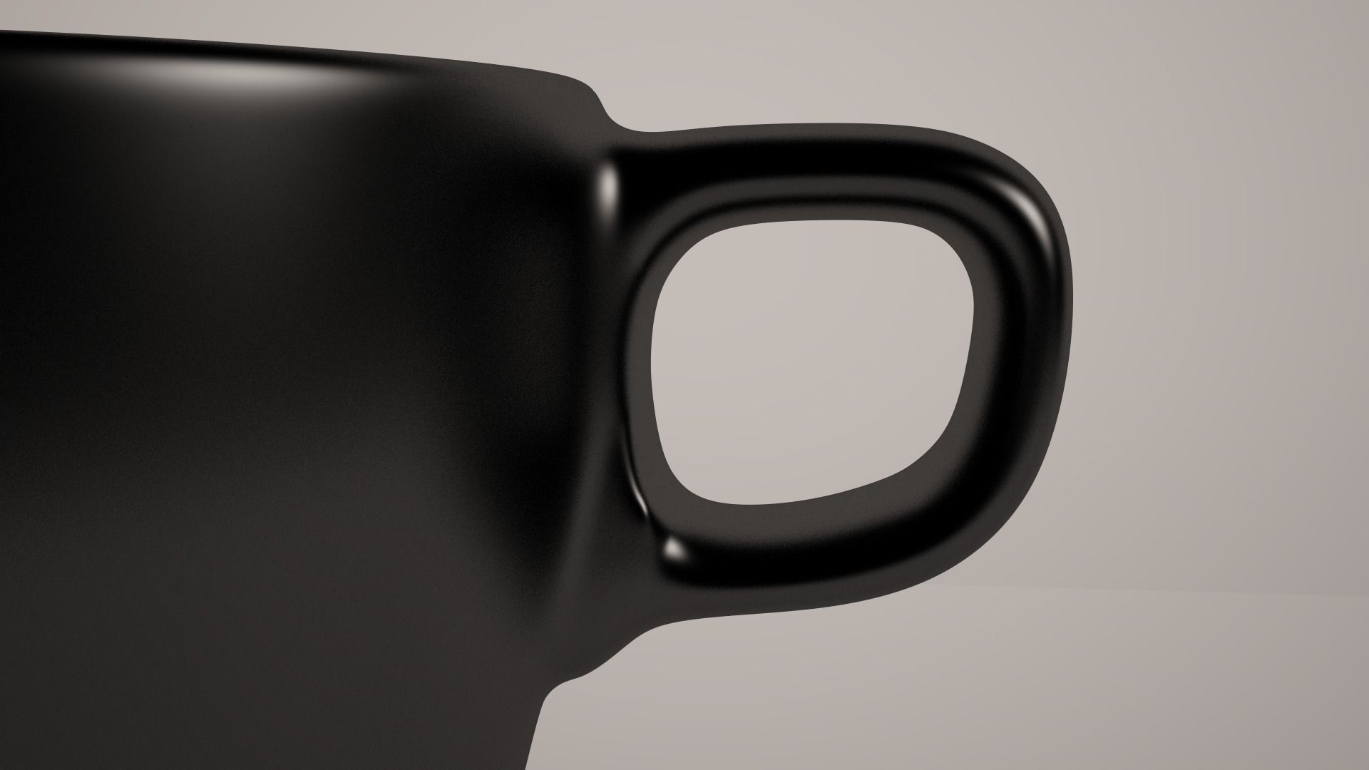 Black mug Free 3D model_3
