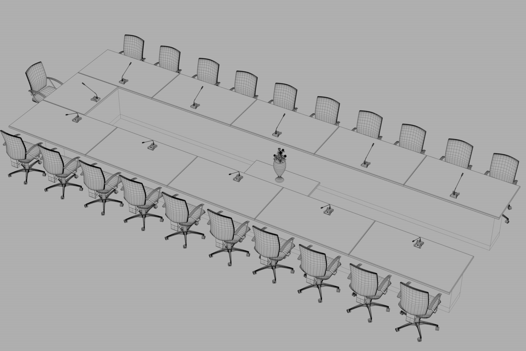 Meeting table 3D model_3