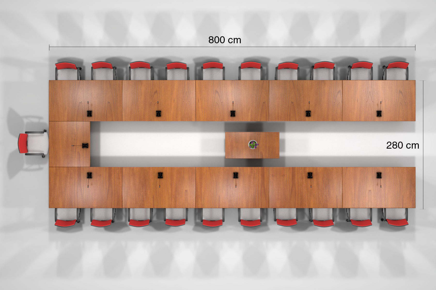 Meeting table 3D model_2