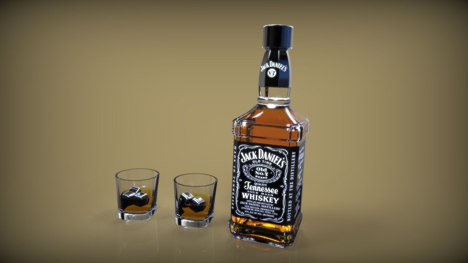 Whisky Jack Daniels 3D model_1