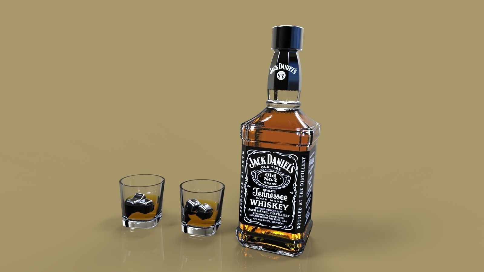 Whisky Jack Daniels 3D model_2