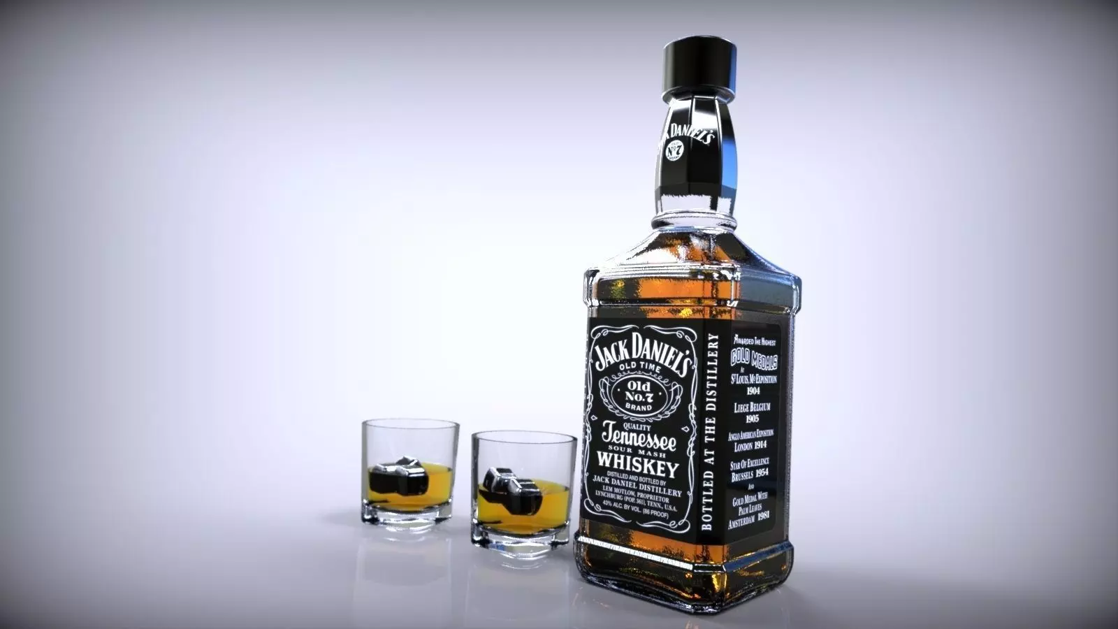 Whisky Jack Daniels 3D model_0