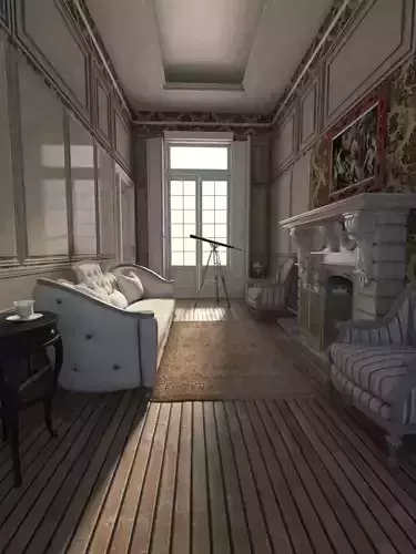 Neoclassical Apartment Interior 3D model