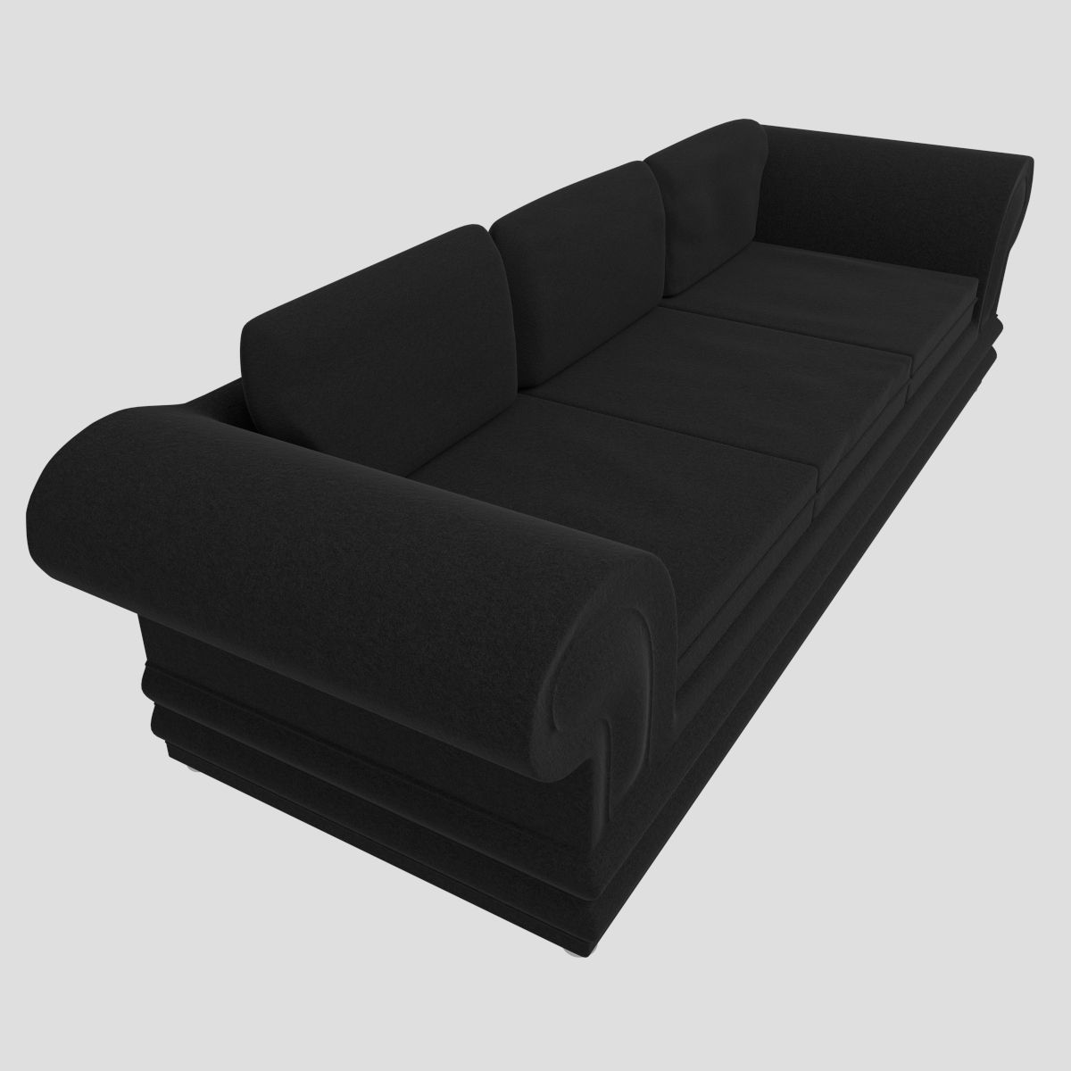 suede couch 3D model_2