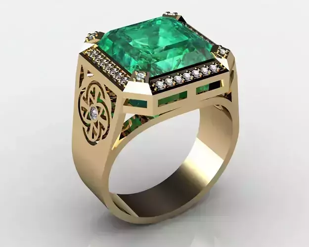 ring with emerald