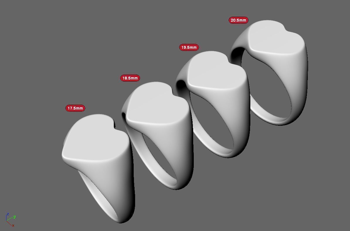 ring heart 7 3D print model_6