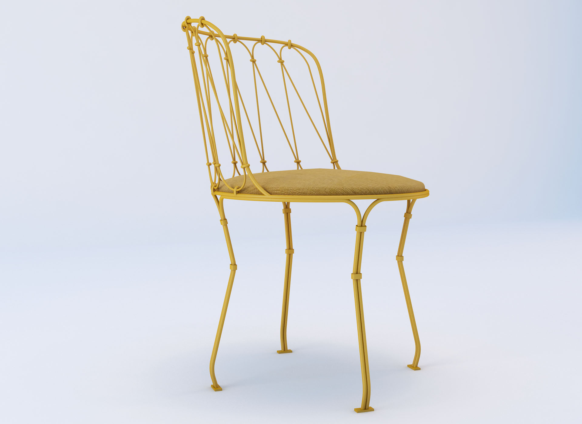 Bistro Table and Chair Set 3D model_4