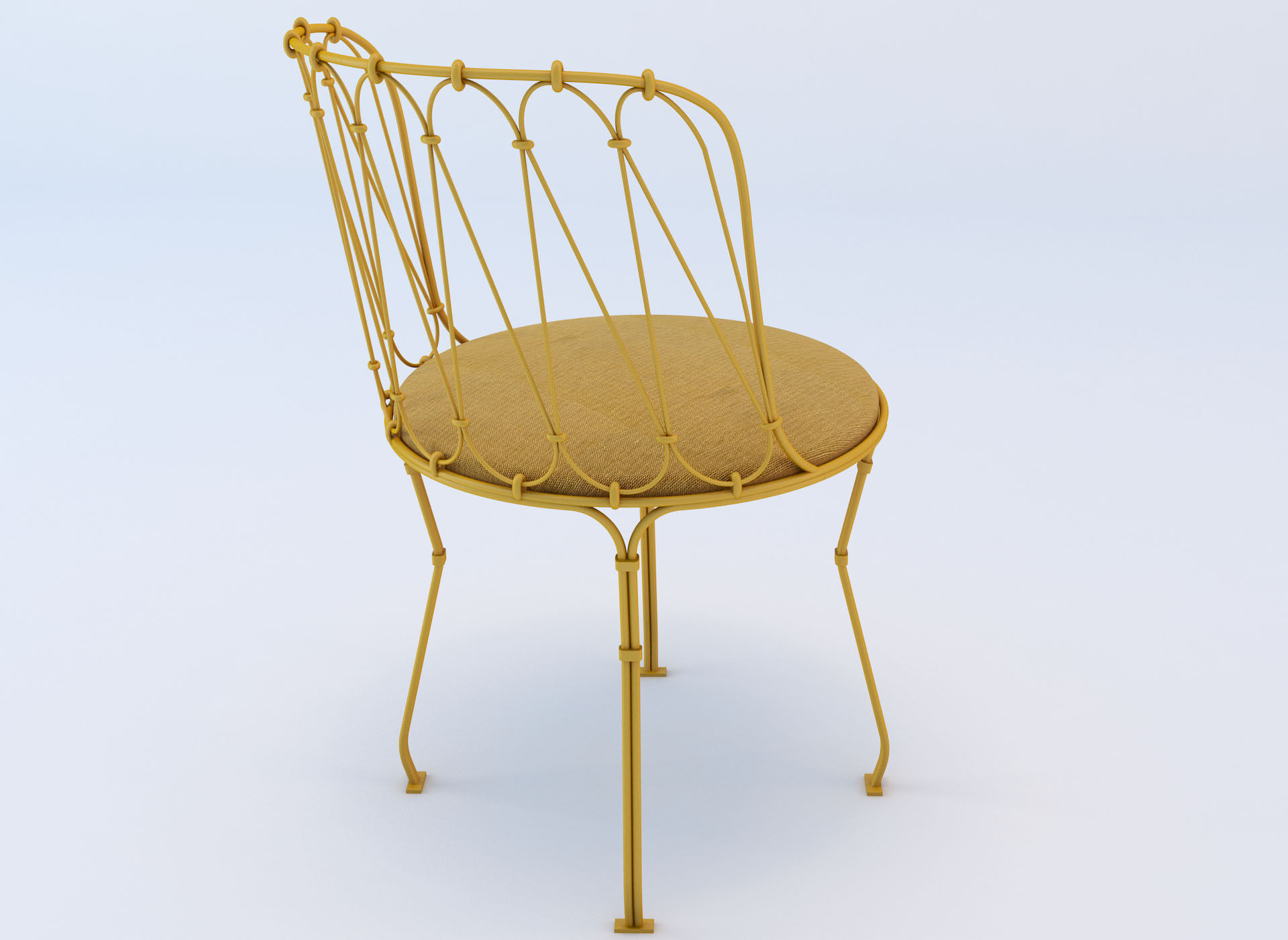 Bistro Table and Chair Set 3D model_5